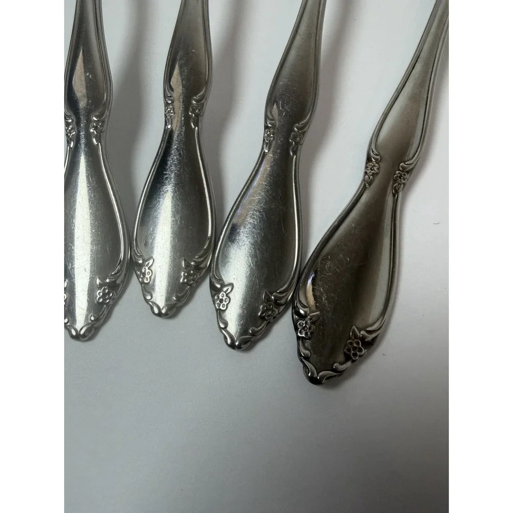 Oneida BERKELEY SQUARE Stainless Flatware 4 Piece Serving Set‎ Spoons Meat Fork